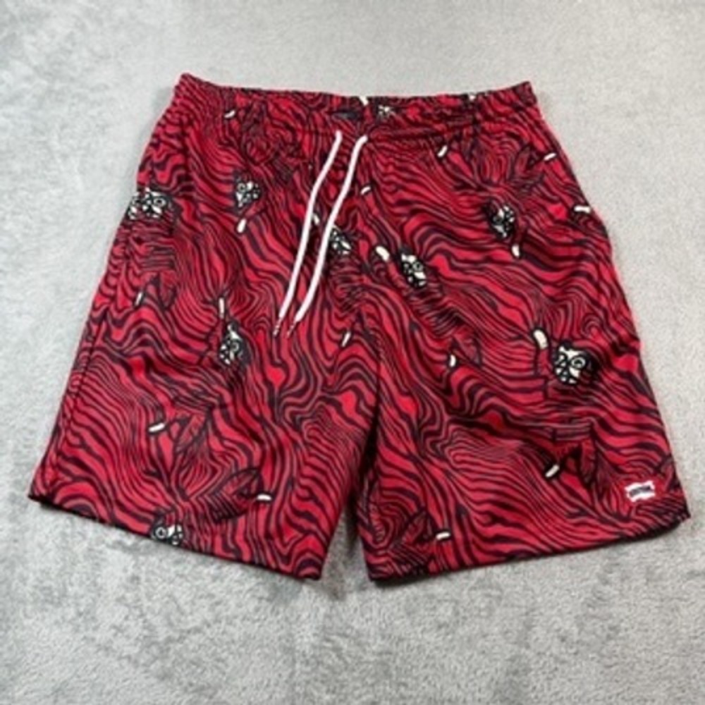 Billionaire Boys Club Icecream Slam Shorts Mens XL Red Tomato Zebra Y2K Skater
